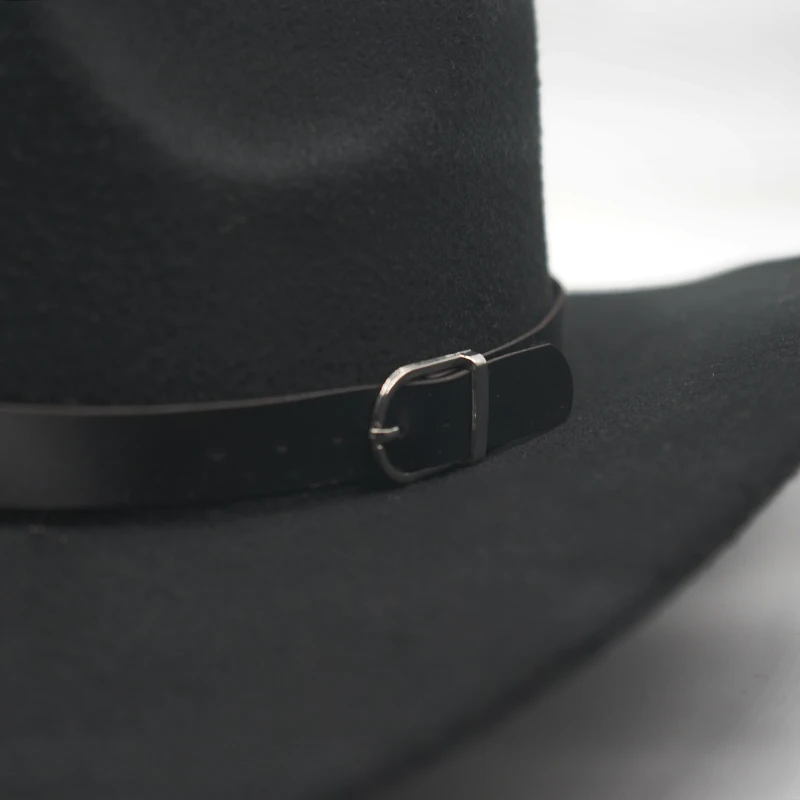 

2020 fashion hats Cowboy hat Felt Cap Wide Brim Ladies Trilby Chapeu Feminino Hat Women Men Jazz Church Godfather Sombrero Caps