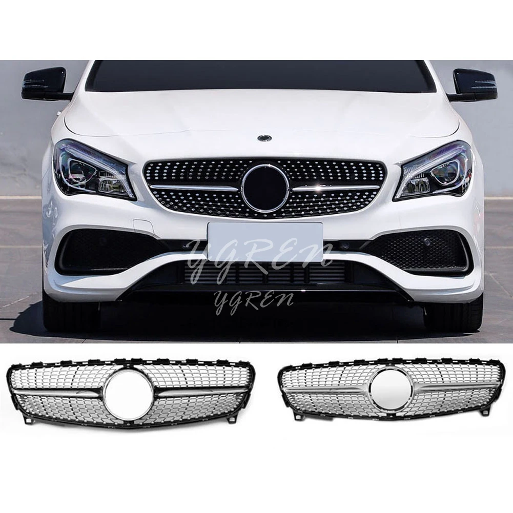 

Алмазная Передняя решетка решетки для Mercedes-Benz W176 A200 A250 A45 AMG 16-18 черный