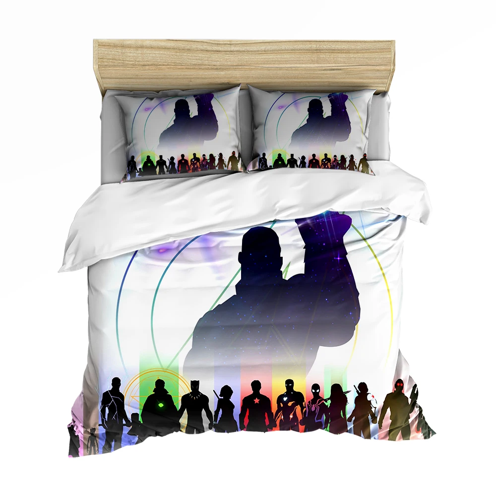 Комплект постельного белья с пододеяльником 3D Мстители Капитан Америка Железный