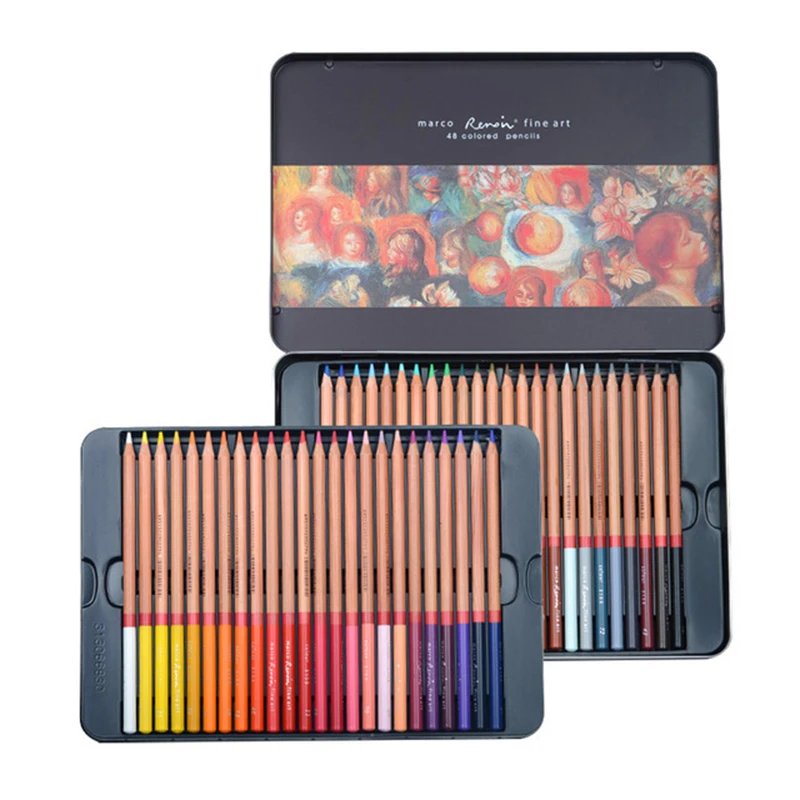 

24/36/48/72 wooden oily color drawing pencils set drawing professional painting sketch art color pencil school gift art supplies
