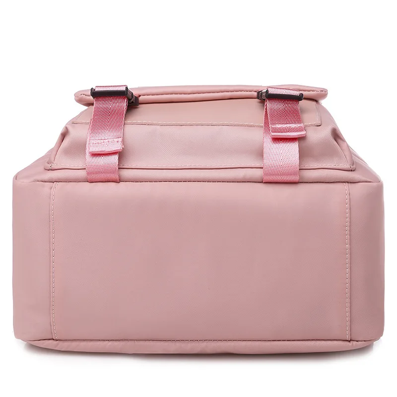 Элегантный розовый женский рюкзак, Оксфорд, школьные сумки для девочек-подростков, водонепроницаемый рюкзак, большая вместительность, рюкз... от AliExpress WW