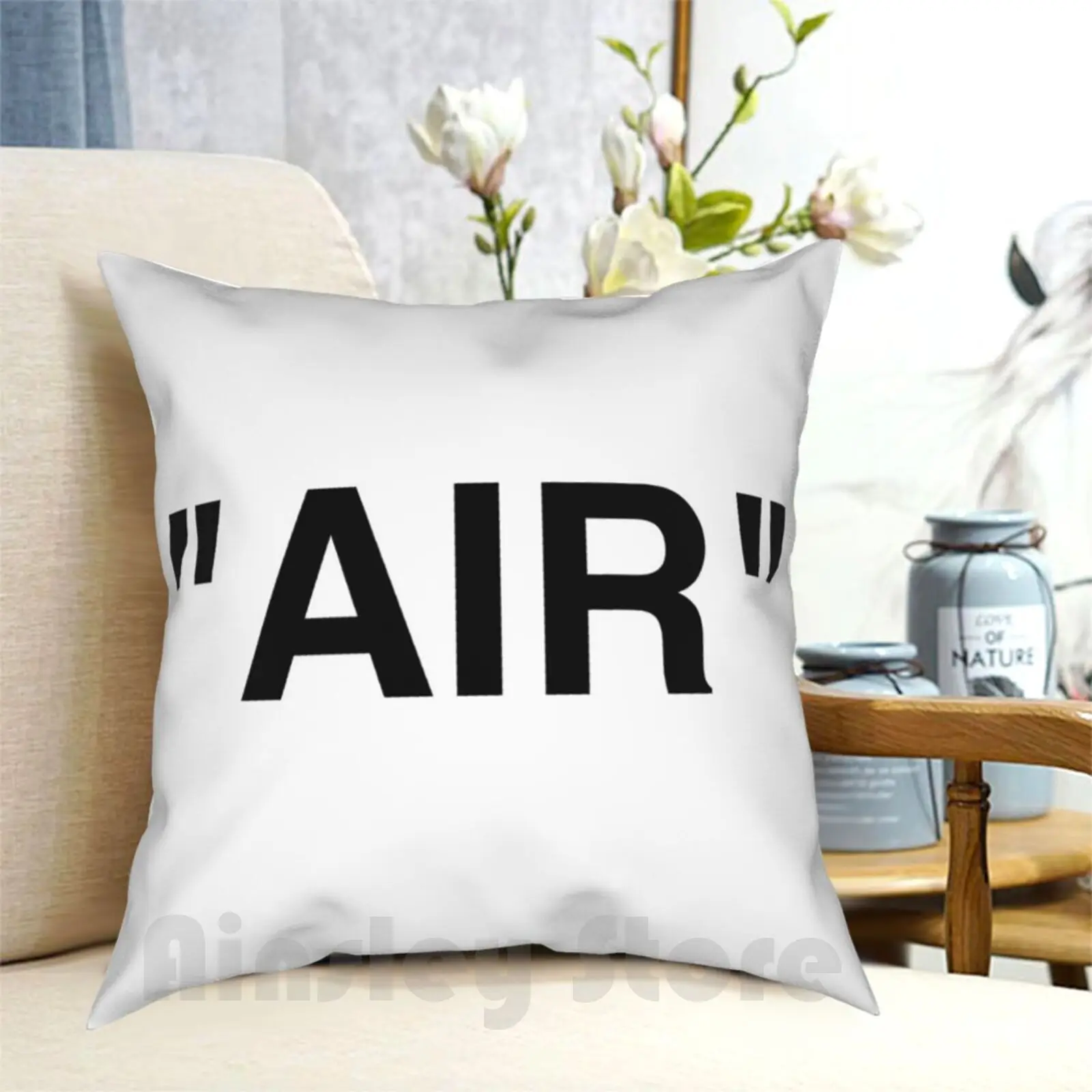 Наволочка Air с логотипом-черная украшение для дома принтом мягкая искусственная