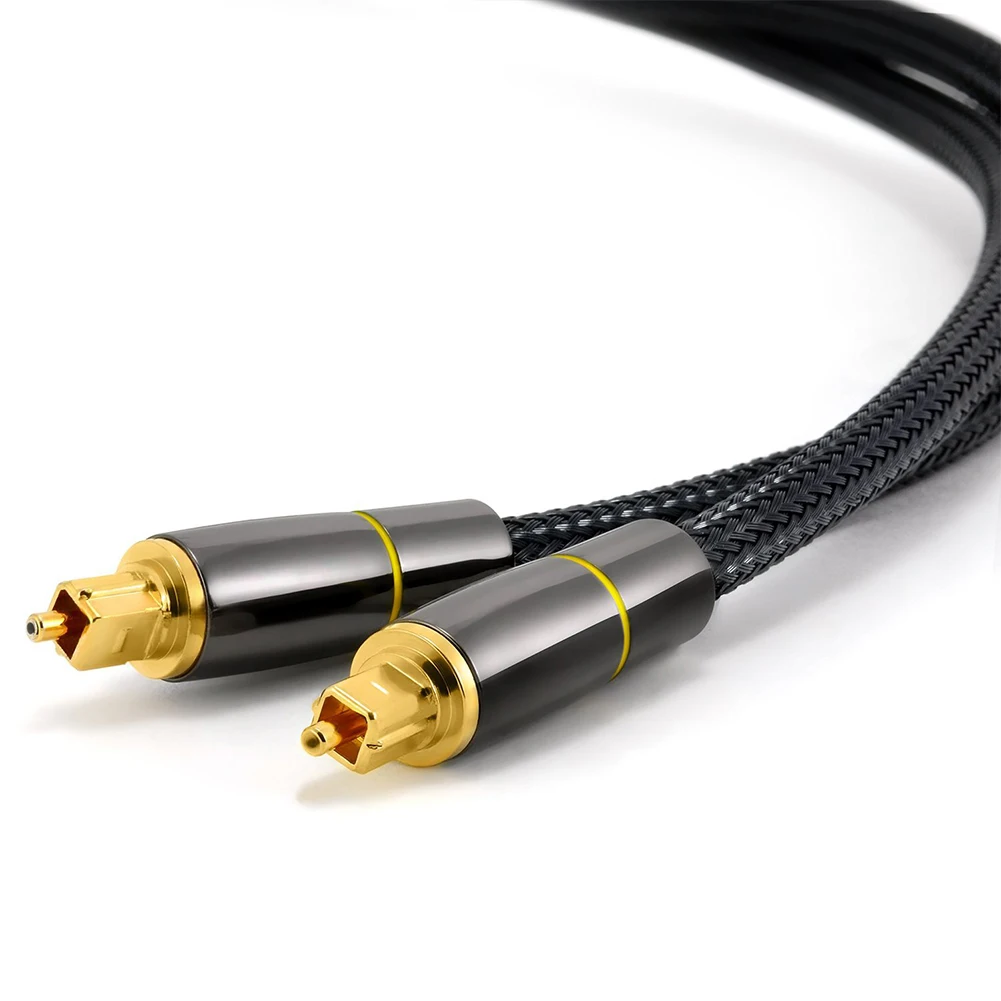 SPDIF передающий аудио кабель цифровой гибкий оптический подключение черный