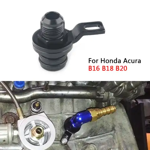Черный Задний блок, адаптер для Acura Integra Honda вентиляционный штуцер Civic Oil Catch Can B16 B18 B20