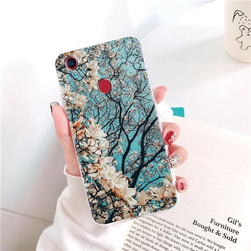 

Vogue Phone Case for OPPO A83 A1K A5S A12 A9 A91 A8 A52 TPU Beautiful Blue Butterfly Fashion Printing Soft Silicone Phone Covers