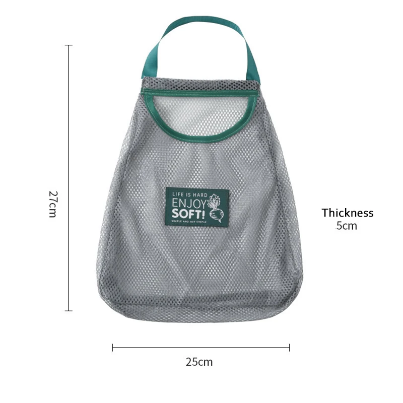 Foldable hanging Storage Pocket Breathable Reusable Mesh Bag Kitchen Folding garlic onion vegetable Sorting Organizer | Дом и сад