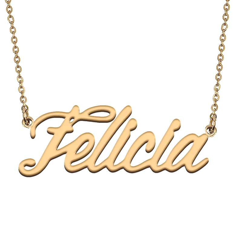 Felicia Custom Name Necklace Customized Pendant Choker Personalized Jewelry Gift for Women Girls Friend Christmas Present