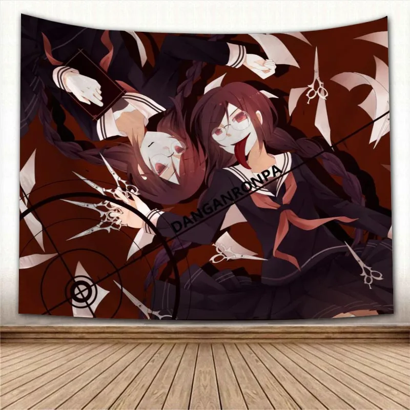

Danganronpa Anime Tapestry Colorful Psychedelic Decorative Carpet Wall Fabric For Living Room Bedroom Tapestries Accessories