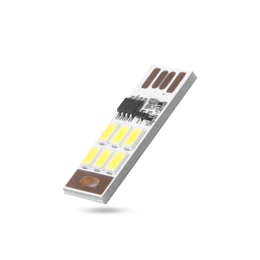 Kebidumei 1 шт. мини сенсорный диммер карманная карта USB мощность лампа 6 светодиодный брелок 1 Вт 5 В светодиодный светильник для ноутбука power Bank компьютера