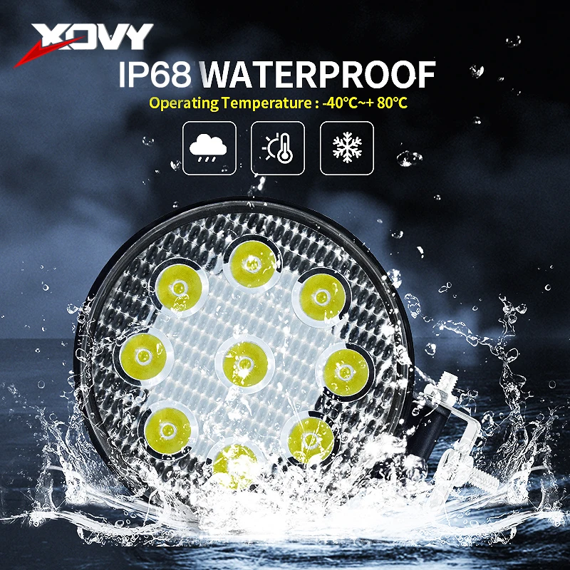 2 шт. алюминиевые светодиодные фары 27 Вт 9 светодисветильник Дов 12 В/9 36 в толщина 20