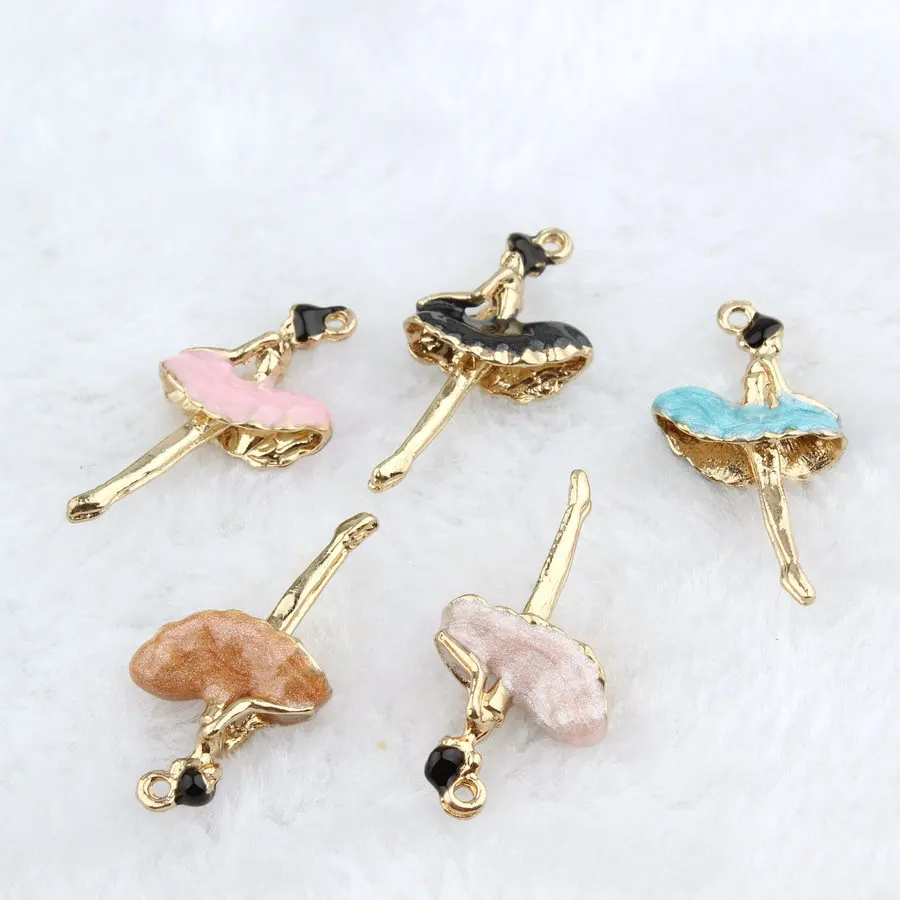10 шт. танцы подвески для девушки изготовления ювелирных изделий кулон Балерина
