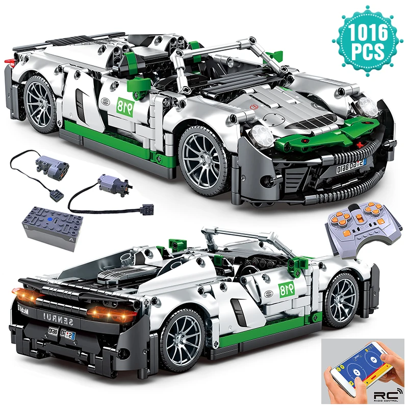 

High-tech Expert Famous Super Speed Racing Car Building Blocks Sports Vehicle Model Bricks Toys Birthday Gift For Children