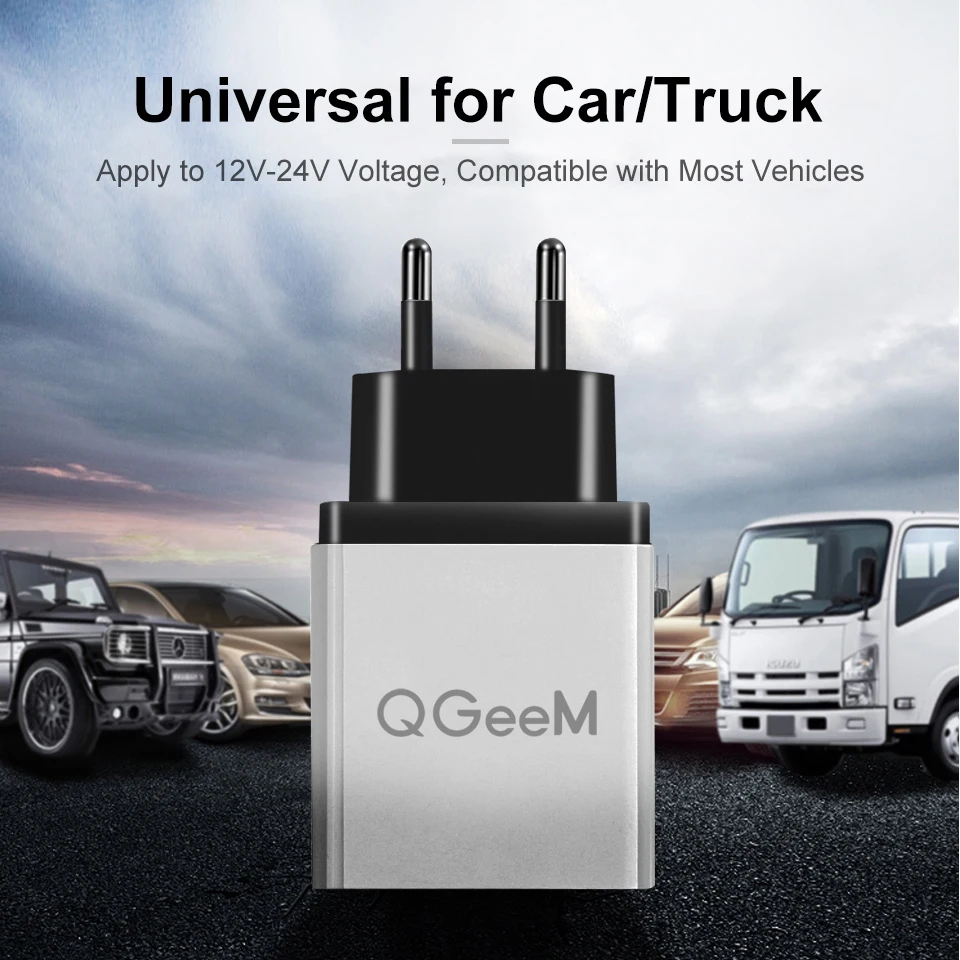 QGEEM 3 USB зарядное устройство Быстрая зарядка 3,0 быстрое USB настенное зарядное устройство портативное мобильное зарядное устройство QC 3,0 адаптер для Xiaomi iPhone X EU US Plug