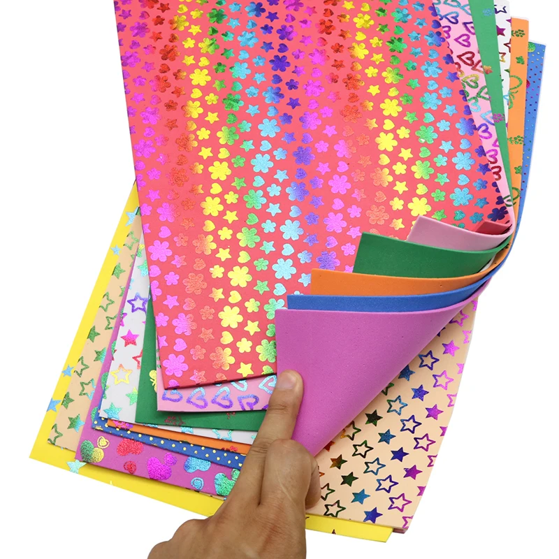 Бумага из пеноматериала с блестками A4 10 листов/пакет сделай сам Крафтовая губка