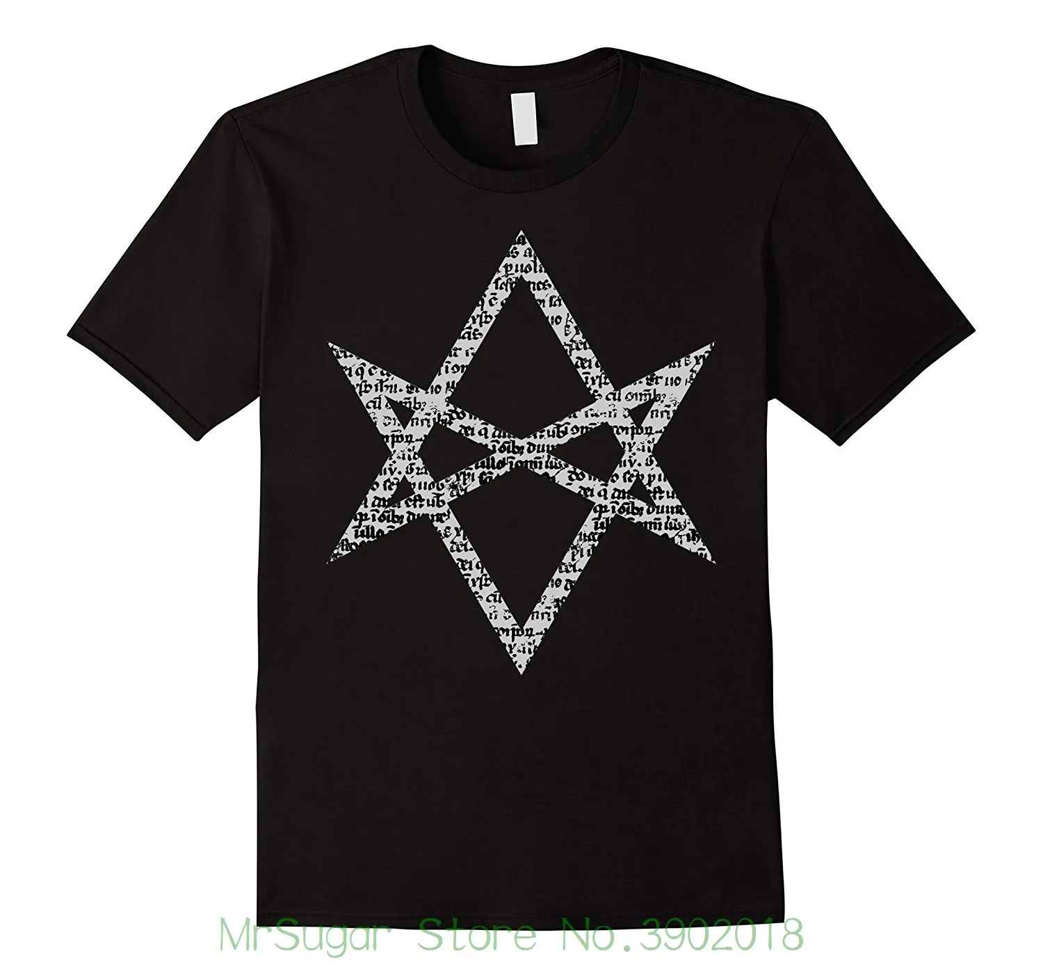

Thelema Symbol T-shirt Unicursal Hexagram T Shirt O-neck Fashion Casual High Quality Print T Shirt