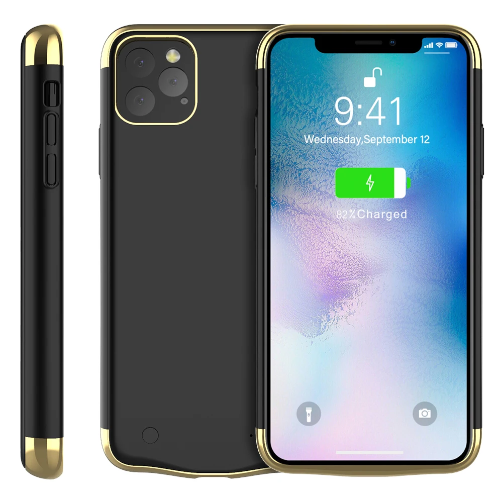 Для iPhone 11 Pro Max 6,5 дюймов 11 6,1 дюймов Чехол для зарядного устройства 6000 мАч Внешняя резервная Зарядка power Bank крышка аккумулятора