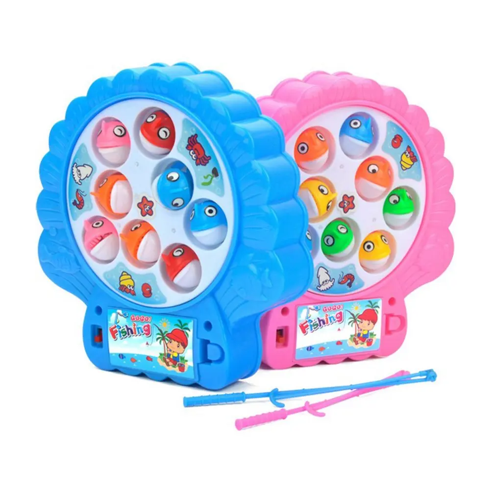 Детские электронные магнитные игрушки для рыбалки набор музыкальных