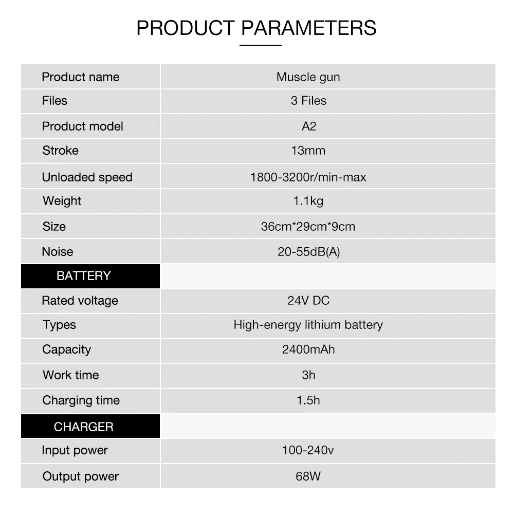 Портативная электронная терапевтическая для мышц Массажная пушка Phoenix A2