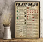 MT706 знания о покере знания о игроках в покере винтажная настенная Картина на холсте постер печать для гостиной домашний декор