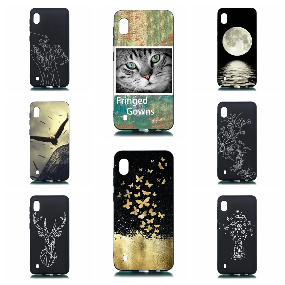 Черный силиконовый чехол для телефона samsung Galaxy A10 A30 A50 A40 A70 J4 Plus J6 phon cover coque fundas