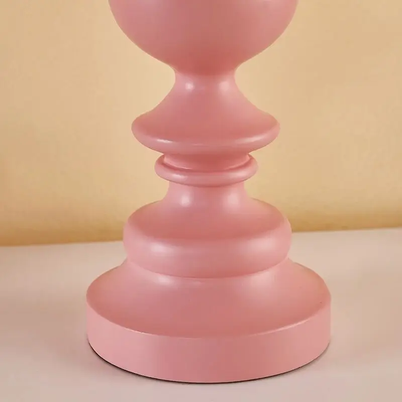 Милая романтическая розовая настольная лампа E27 из полимерной ткани в