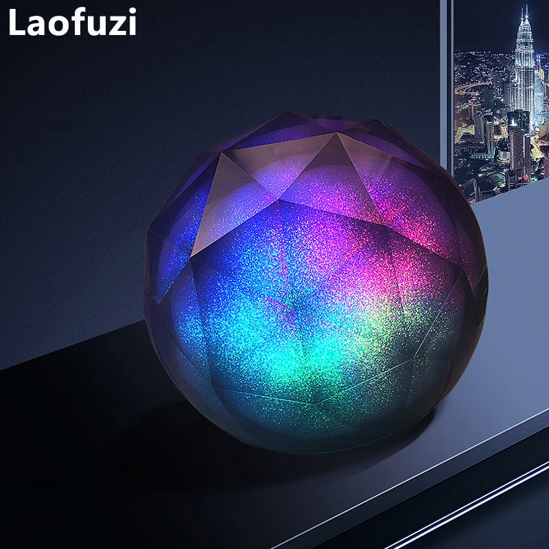 Стерео беспроводной Bluetooth динамик портативный домашний цветной светодиодный