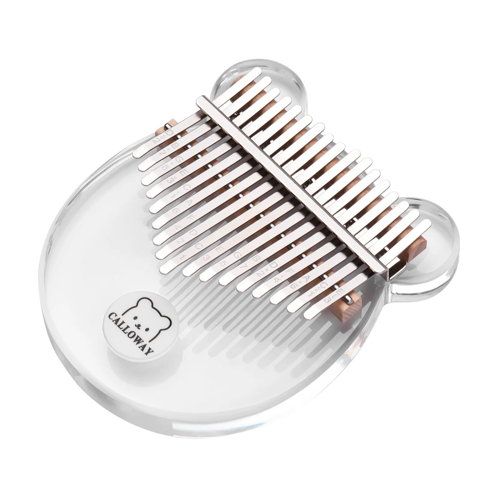 

Portable 17-Key Transparent Acrylic Kalimba C Tone Crystal Clear Thumb Piano Finger Piano Built-in Colored Lighting Module