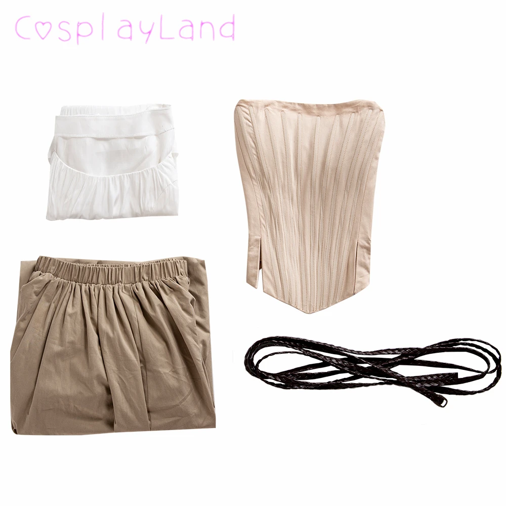 

Princess Dress Cosplay Halloween Costume Country Girl Party Dress Women Skirt Outfit with Petticoat