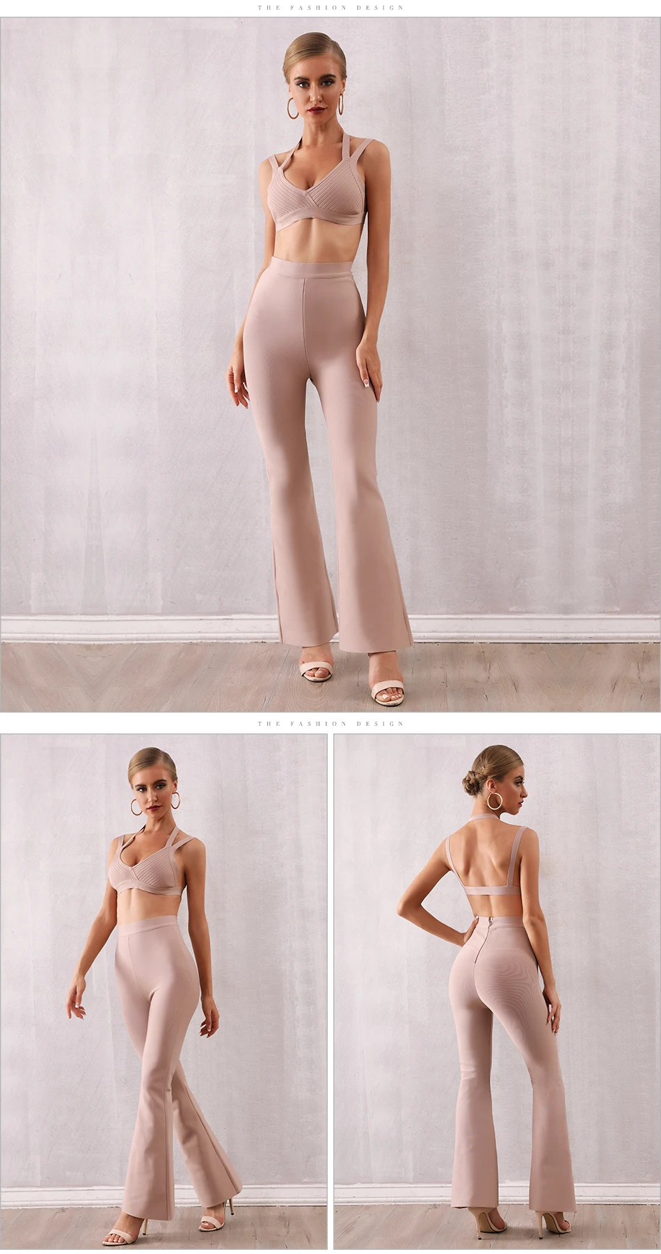 Adyce новые летние женские бандажные комплекты Vestidos топы и брюки 2 шт. комплект без рукавов с v-образным вырезом комплекты знаменитостей вечеринка