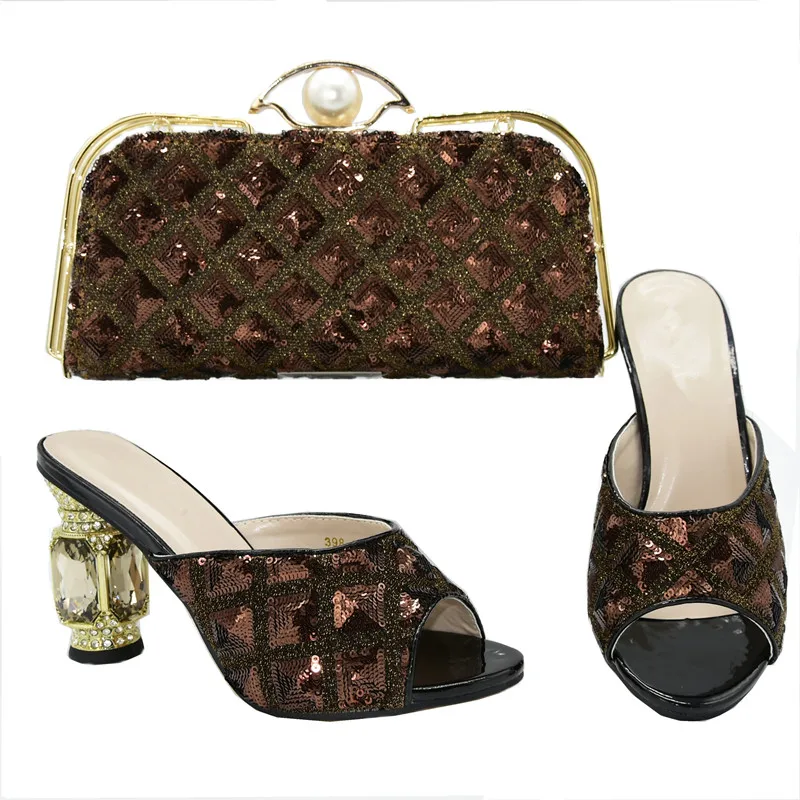 Женская обувь на высоком каблуке итальянская женская и сумка в комплекте