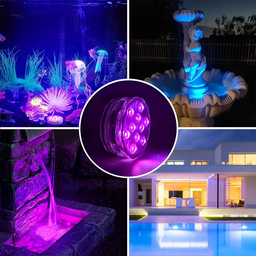 10 Led RGB погружной светильник с пультом дистанционного управления для подводного