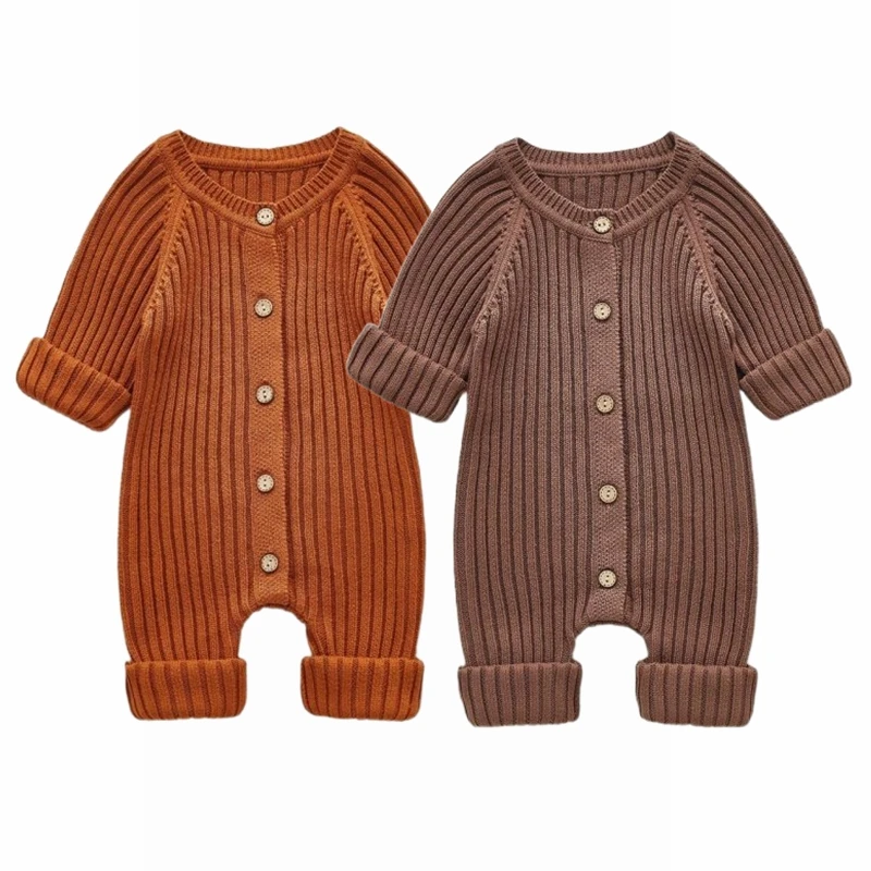 

Baby Costume Pumpkin-yellow Infant Romper Newborn Baby Girls Clothes Knitted Overalls Kids Clothing Onesie Jumpsuit