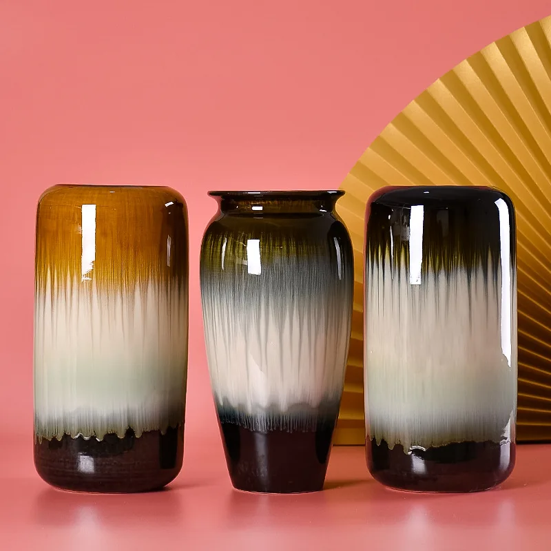

Новая китайская керамическая ваза, обеденный стол, ТВ-шкаф, гостиная, винный шкаф, Цветочная композиция, домашние украшения
