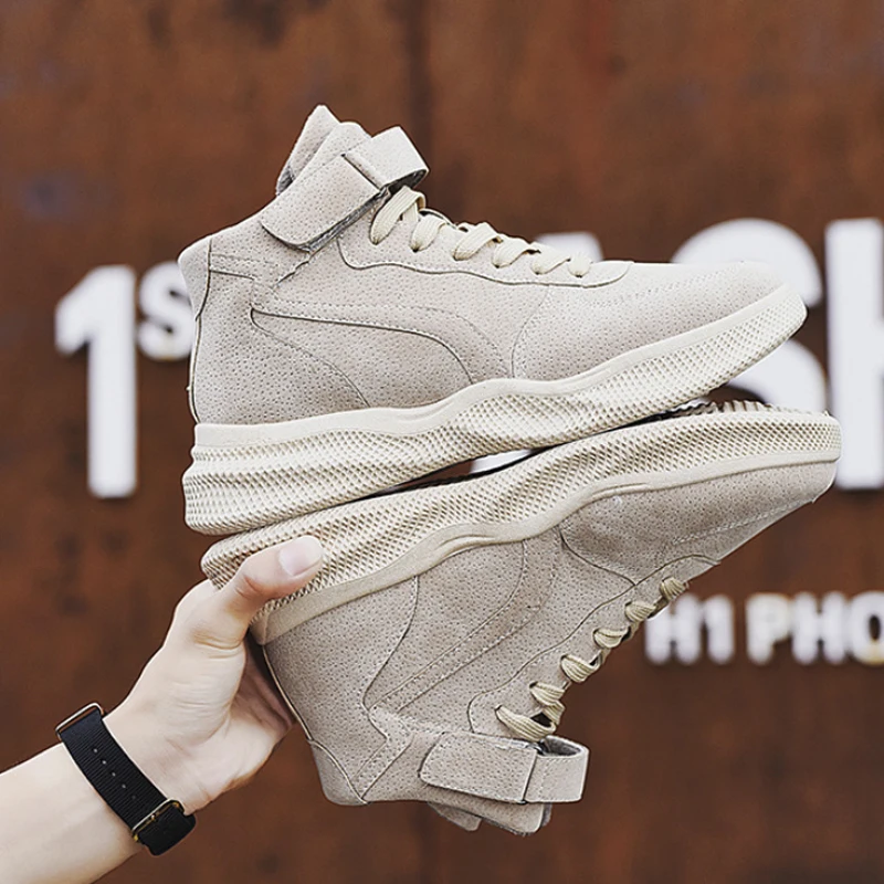 Мужские полусапоги с высоким берцем ботинки 2019 Новая Осенняя замшевая обувь