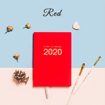 Red Корейская программа планировщик блокнот-органайзер ежедневник еженедельник блокнот для планирования милая розовая девушка дневник записная книжка s дневники - Цвет: Red