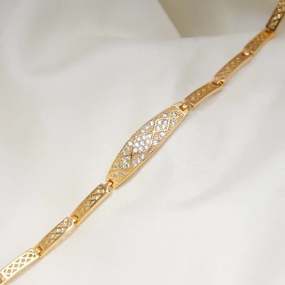 Chain length 18.5cm 24 различных стиля, браслет, звенья цепи, браслеты для женщин и мужчин, кристалл, циркон, позолота, Теннисный Браслет, модное ювелирное изделие - Окраска металла: Chain length 18.5cm