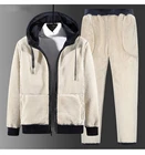 Мужской теплый костюм-двойка, зимний флисовый спортивный костюм, куртка + штаны, большой размер 8XL, 2020