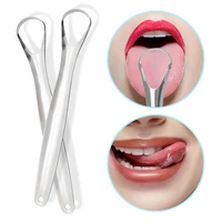 1pc tongue scraper stainless steel oral cleaning tongue cleaner mouth brush reusable fresh breath maker oral fresh hygiene tool