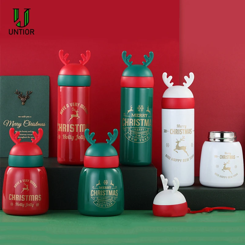 Рождественский термос для воды UNTIOR вакуумная фляжка 330 мл Изолированная бутылка