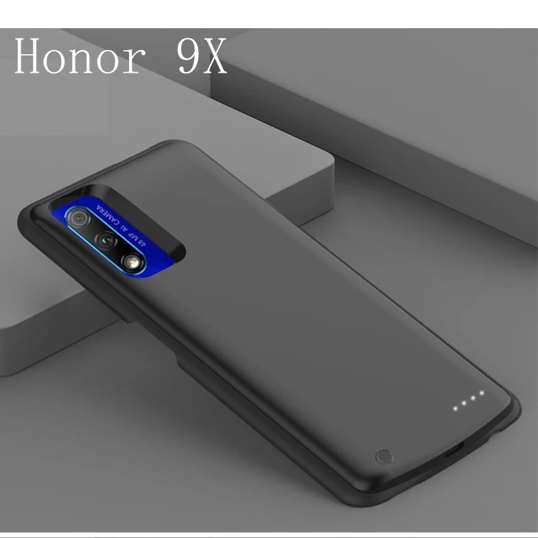 Honor 9x Black 6500 мАч Внешний аккумулятор чехол для huawei Honor 9X Pro Nova 5i Pro 5 чехол для зарядки - Цвет: Honor 9x Black