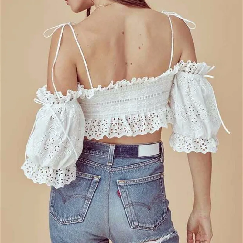 TWOTWINSTYLE Женская юбка с кружевом без бретелек открытыми плечами воздушными