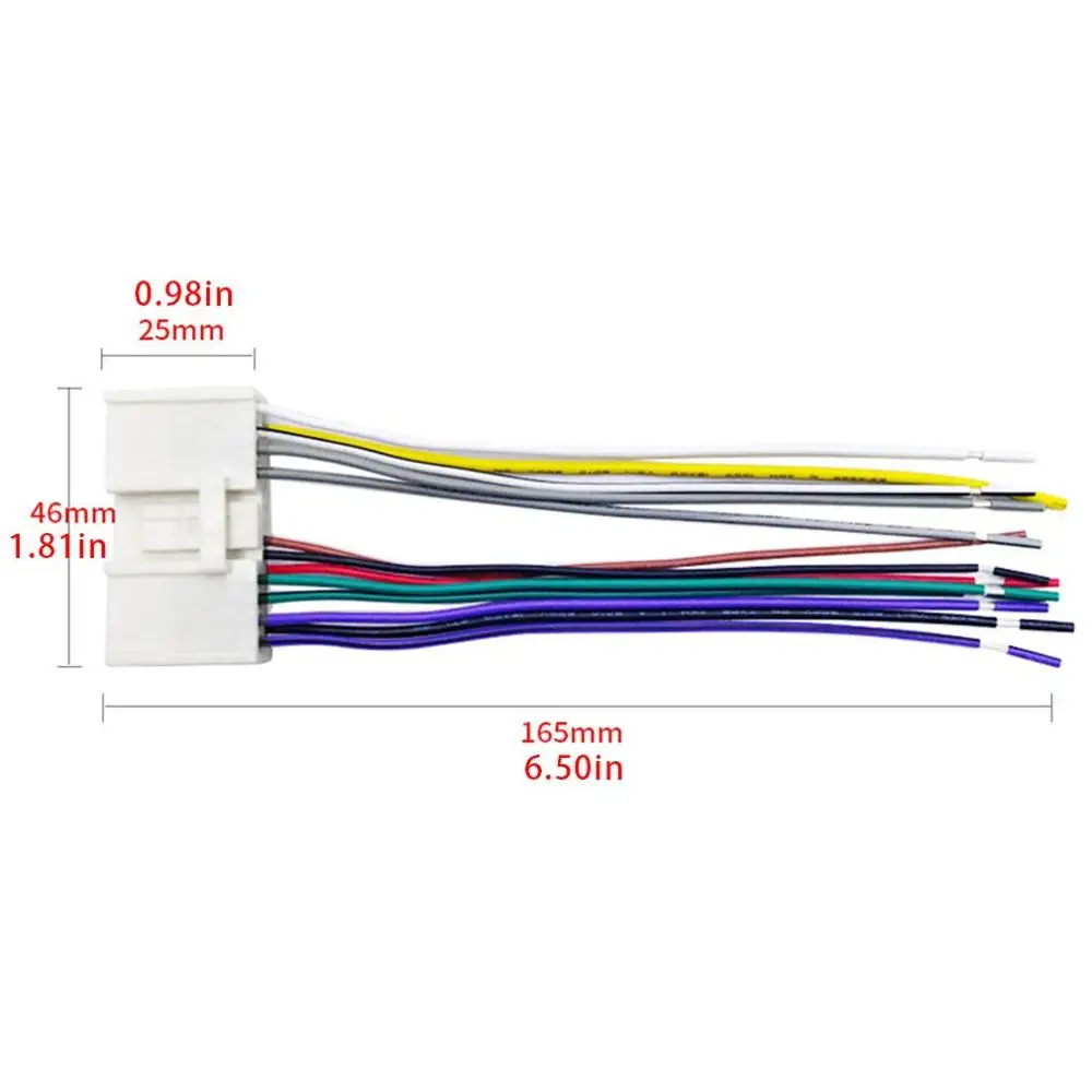 

Audio Car Radio Power Cables Adapter Cable For Mazda 2 3 5 6 8 CX5 CX7