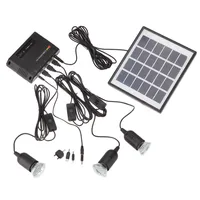 4W Solar Powered Panel 3 LED Light Lamp USB 5V Cell Mobile Phone Charger Home System Kit Garden Pathway Stair Camping Fishing