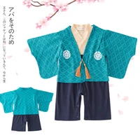 2021 news children kimono yukata baby girl rompers samurai costume coat jumpsuit 2pcs suit japanese style birthday party cosplay