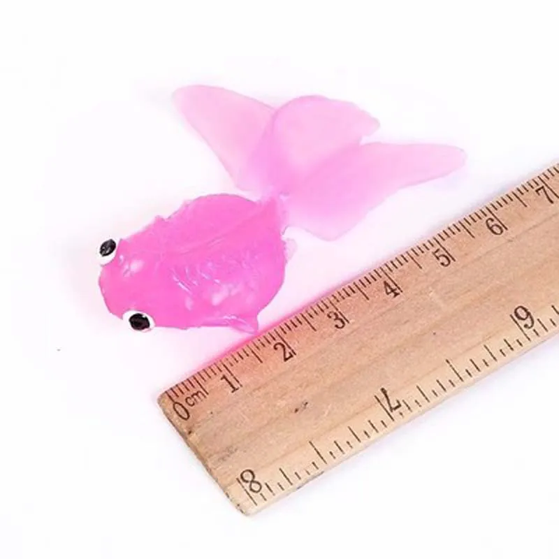 10pcs/set Kids Soft Rubber Gold Fish Baby Bath Toys for Children Simulation Mini Goldfish Water Toddler Fun Swimming Beach Gifts