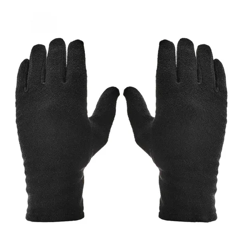 Дышащие черные перчатки для подростков и взрослых, перчатки для пешего туризма, зимние спортивные теплые флисовые перчатки, водонепроницаемые уличные термоперчатки с закрытыми пальцами