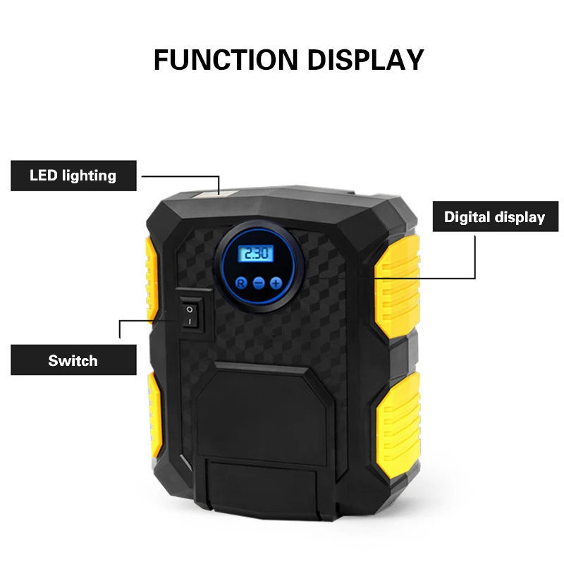 DC12V 120W 150PSI цифровой Дисплей шин Электрический автомобильный компрессор насос