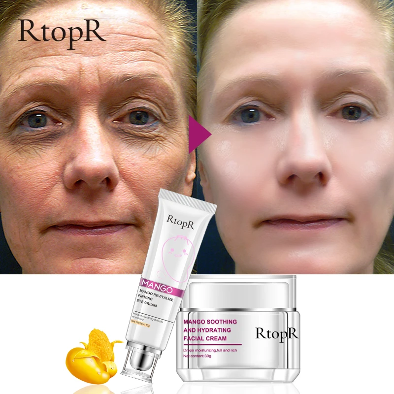 Крем для кожи вокруг глаз с манго + крем лица Уход за кожей против морщин усиление