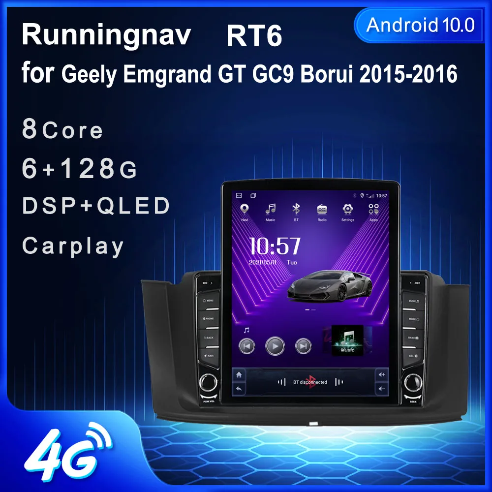 Автомагнитола Tesla для Geely Emgrand GT GC9 Borui мультимедийный видеоплеер навигатор GPS 9 7