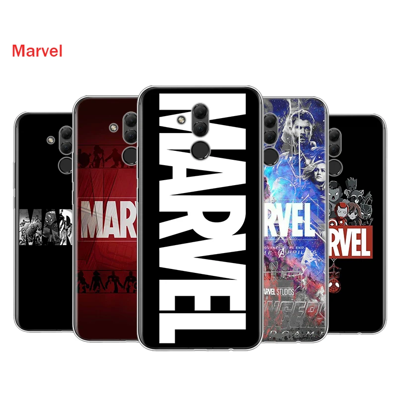 Силиконовый чехол с логотипом Marvel для телефона Huawei Mate 40 30 20 20X 10 RS P Smart 2021 2020 Z S Pro Plus